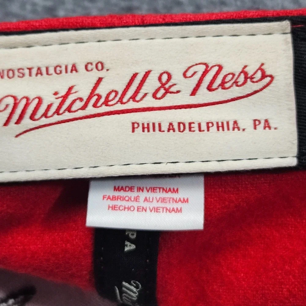 Chicago Bulls Hat Mitchell‎ Ness Red Brown Wool Faux Suede Strapback Cap Fanwear